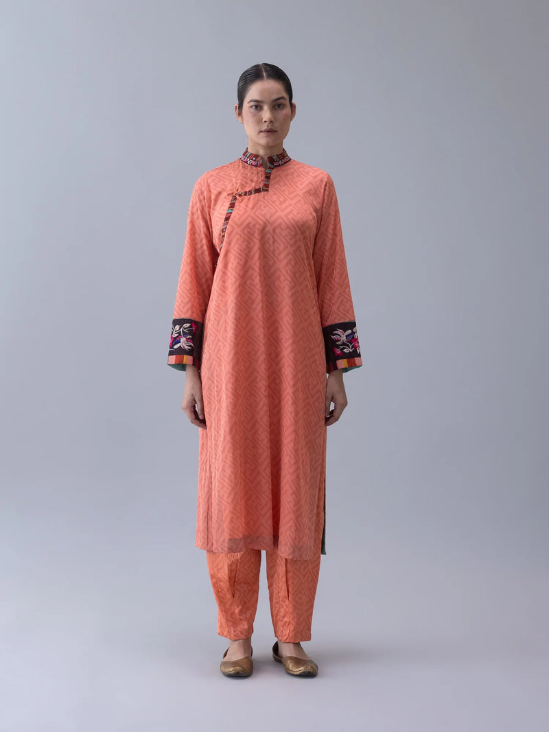 Layap Kurta-Peach