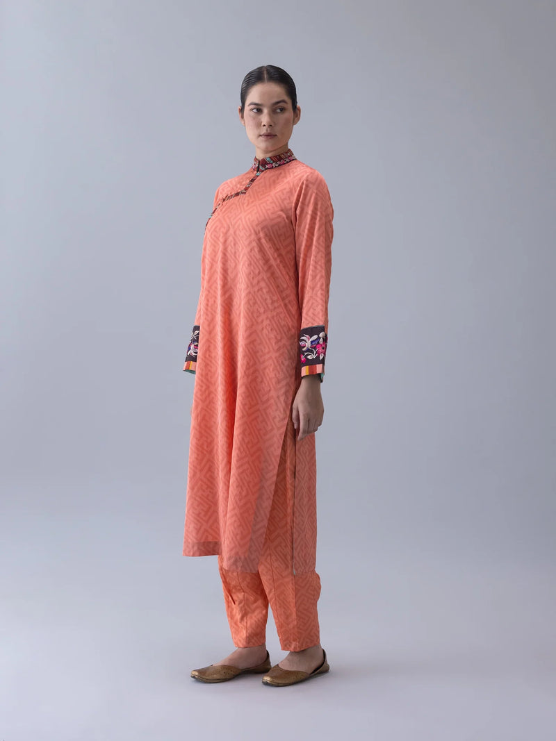 Layap Kurta-Peach