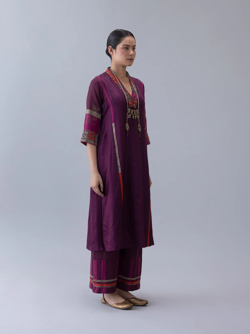 Utsang Kurta-Wine