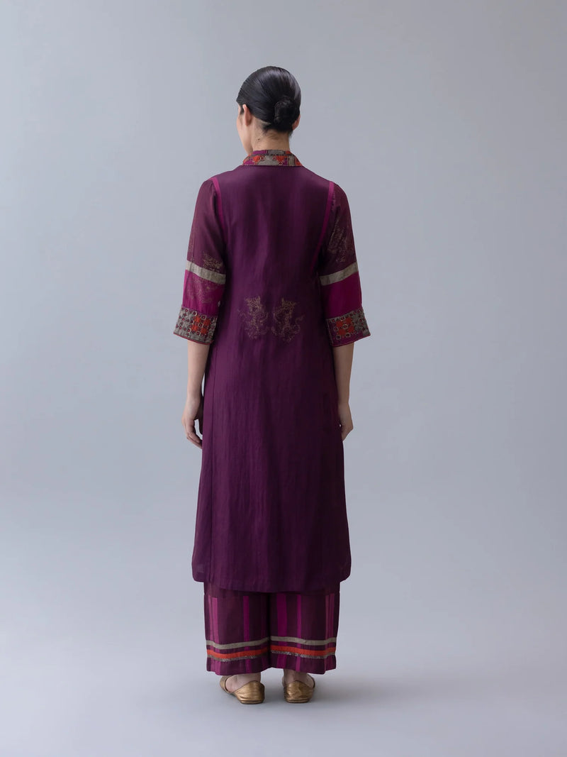 Utsang Kurta-Wine