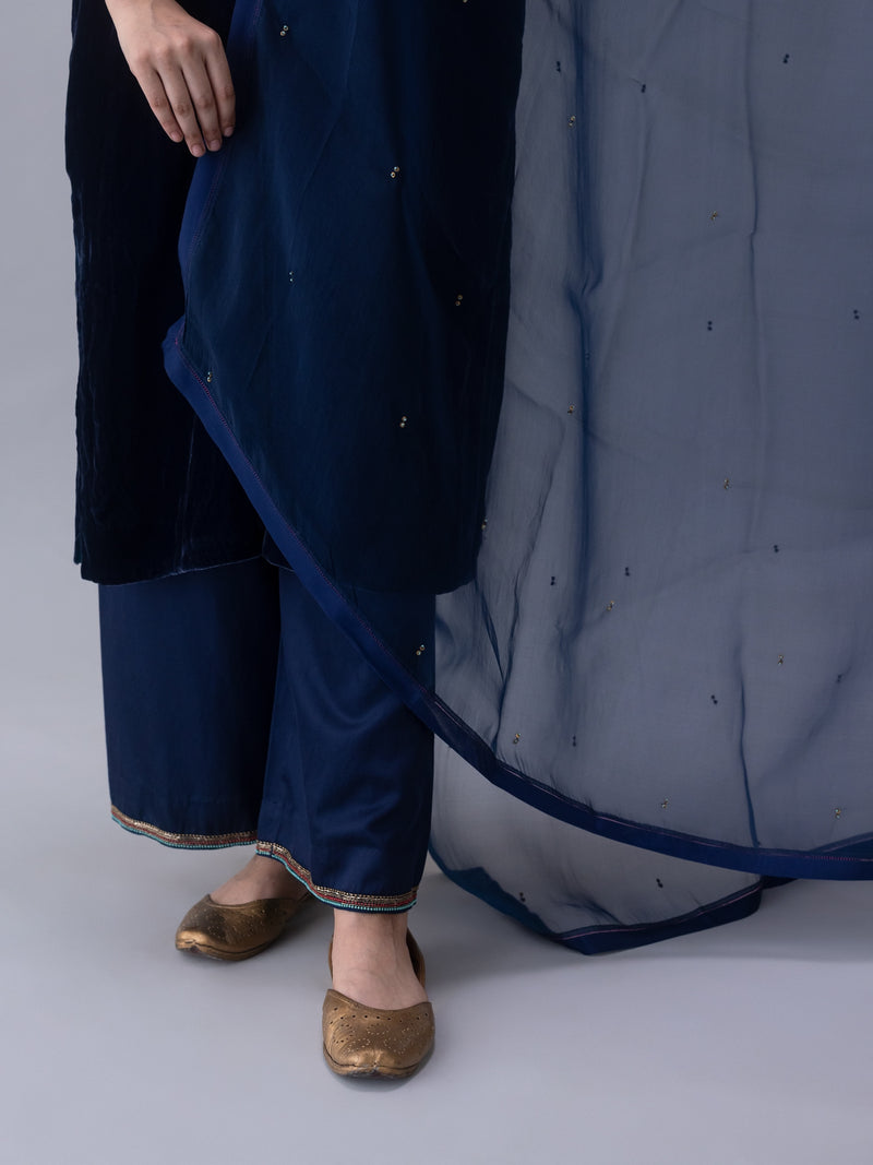 Jokhang Dupatta-Indigo