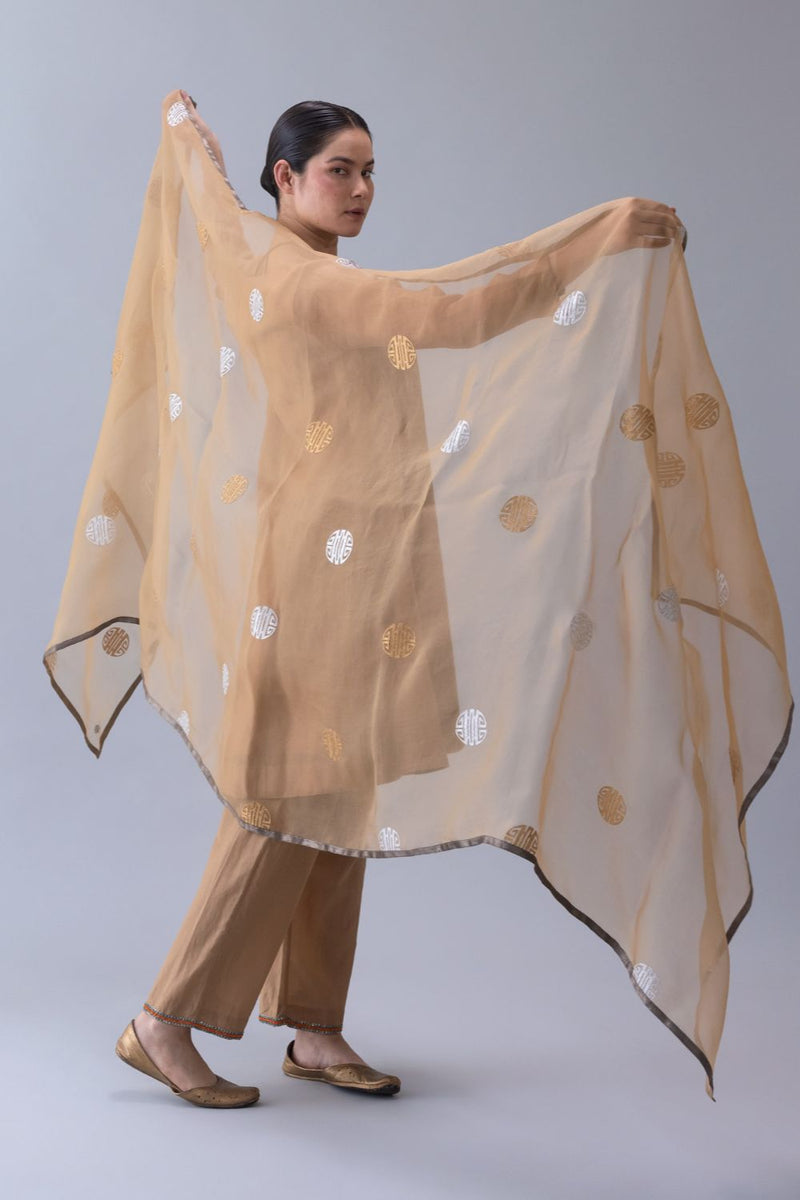 Yarki Dupatta-Beige