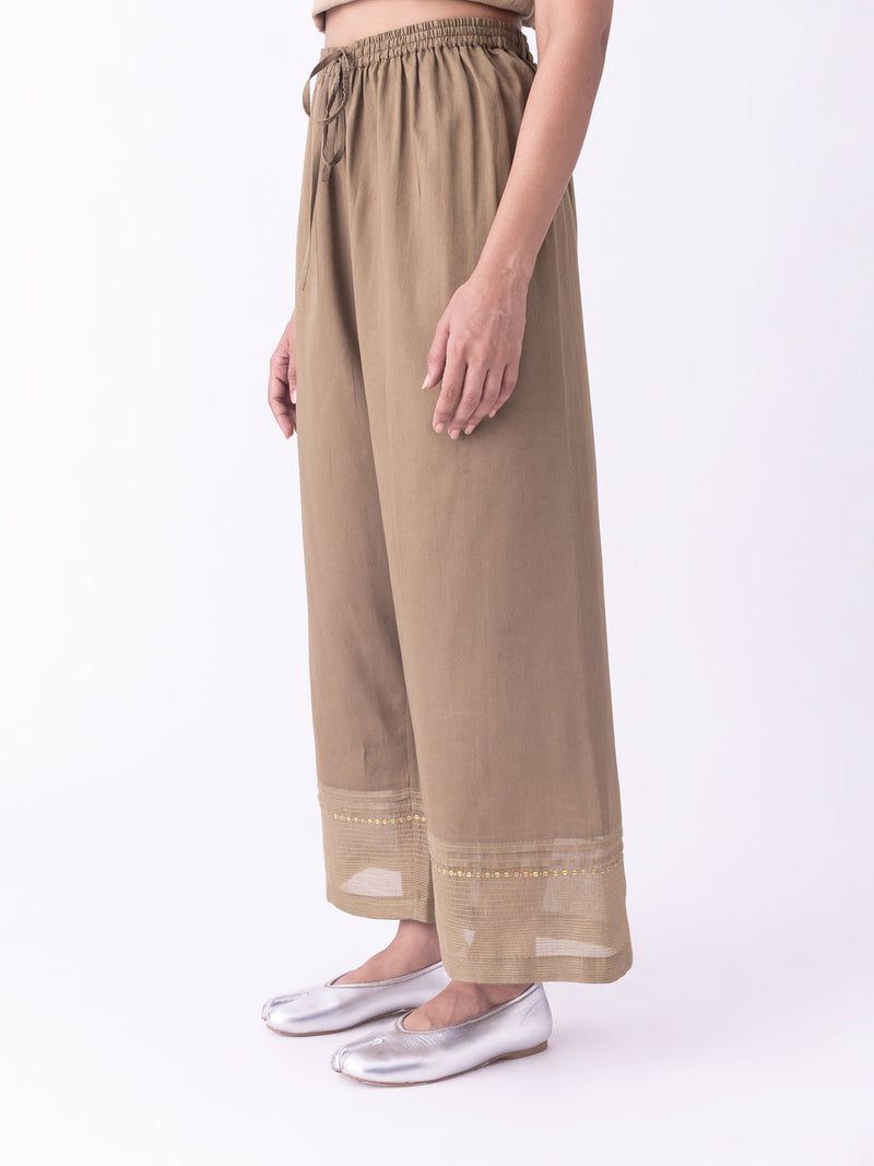 Zoya-Pyjama cotton satin pyjama/salwar by Shades of India in grey for women in Singapore