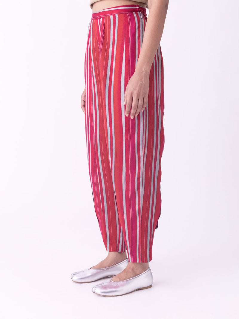 Beej-Pant silk blend pyjama/salwar by Shades of India in red for women in Singapore