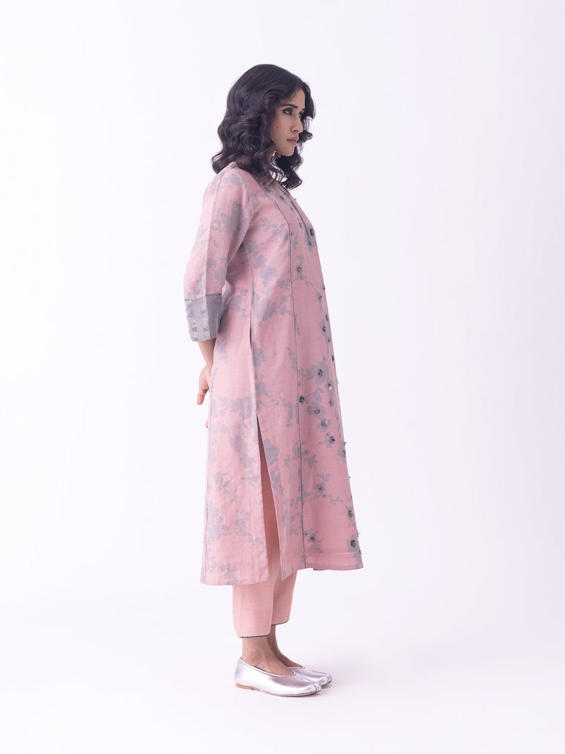 Ishira-Kurta tissue kurta/kurta set by Shades of India in beige for women in Singapore