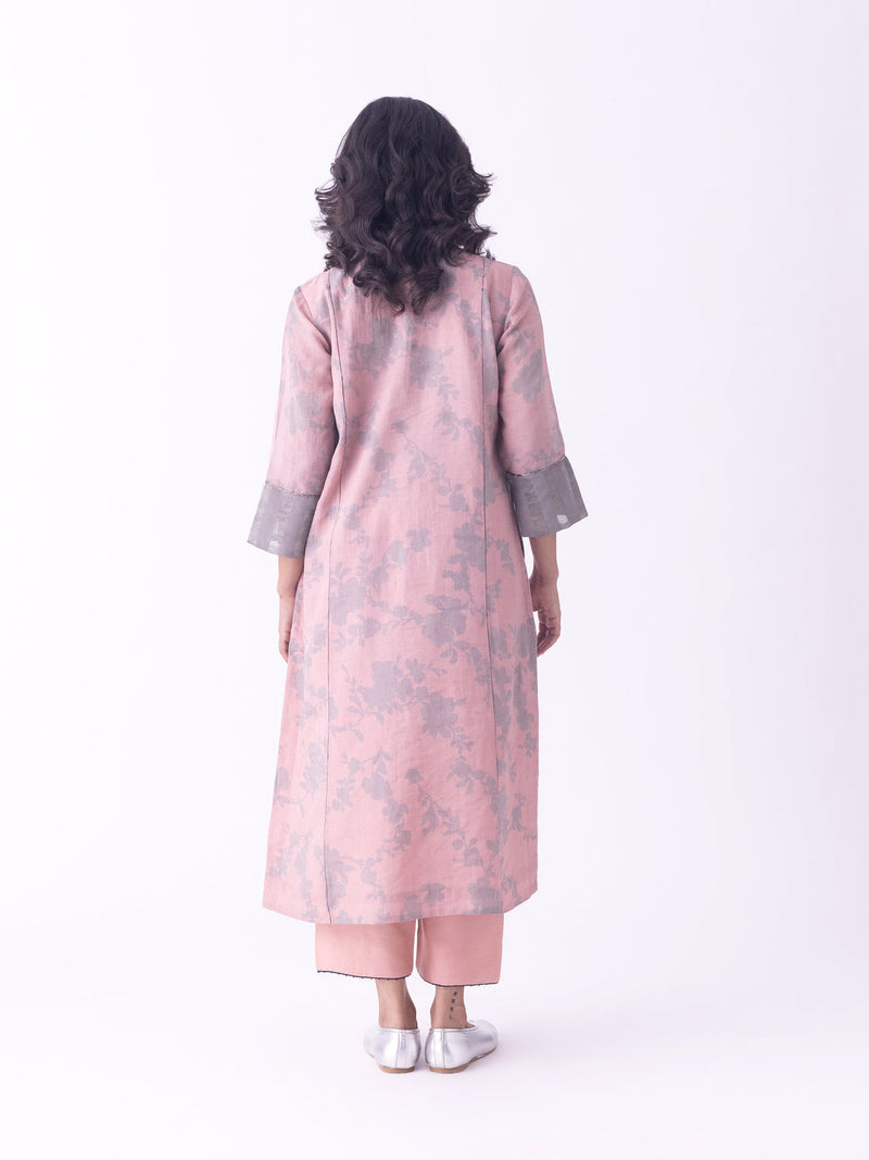Ishira-Kurta tissue kurta/kurta set by Shades of India in beige for women in Singapore