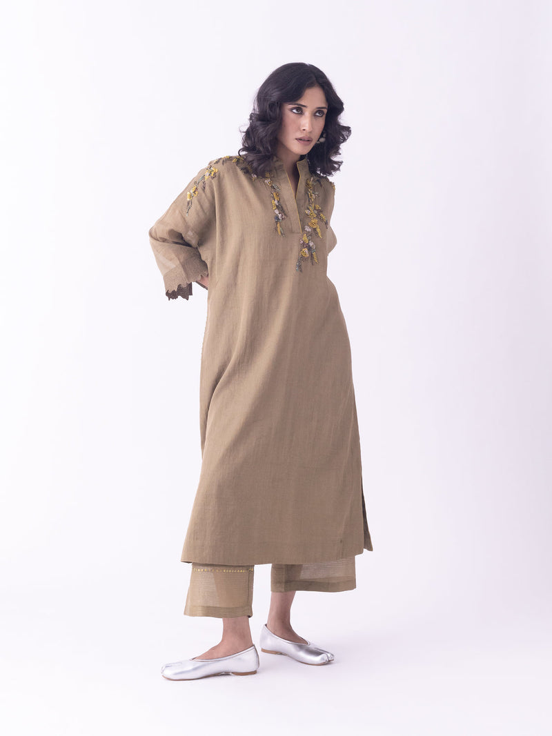 Kor-Kaftan tissue indo-western by Shades of India in grey for women in Singapore
