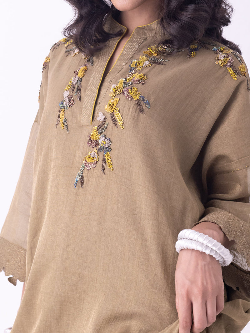 Kor-Kaftan tissue indo-western by Shades of India in grey for women in Singapore