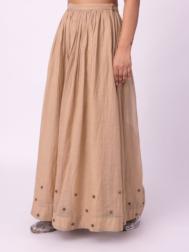 Pesas Sharara tissue pyjama/salwar by Shades of India in stone for women in Singapore
