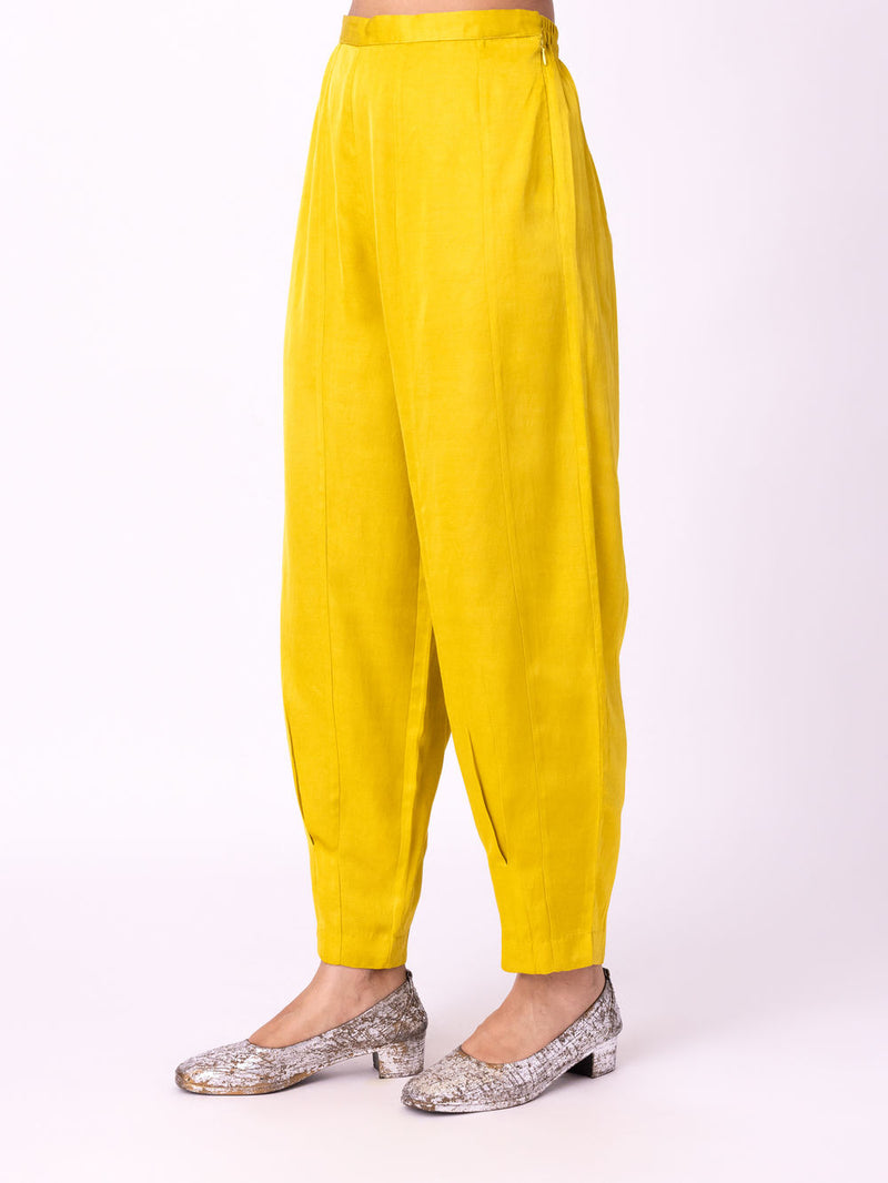 Yana Tulip Pant linen blend pyjama/salwar by Shades of India in yellow for women in Singapore