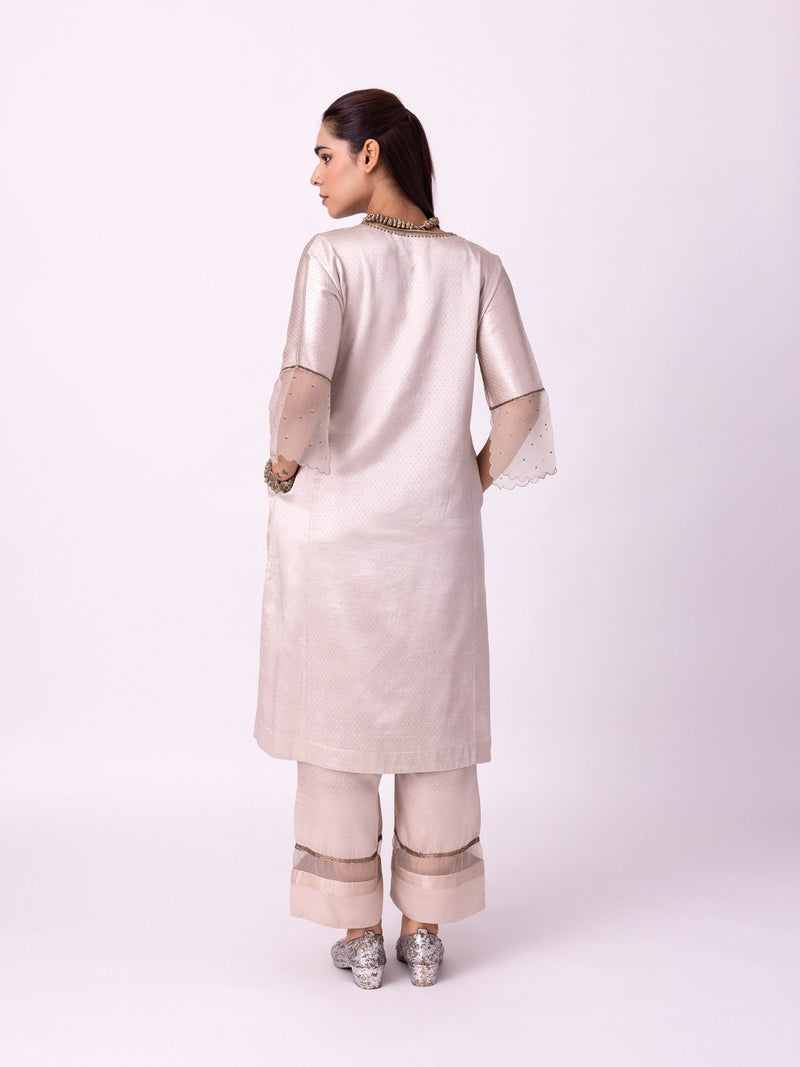 Khaab Kurta mushroo kurta/kurta set by Shades of India in beige for women in Singapore