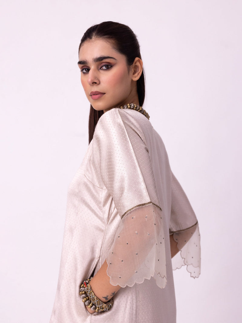 Khaab Kurta mushroo kurta/kurta set by Shades of India in beige for women in Singapore