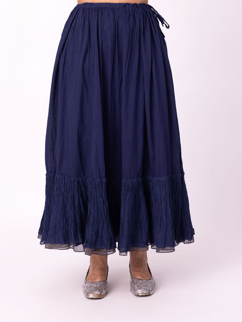 Ghaghra Skirt chanderi lehenga sets by Shades of India in blue for women in Singapore