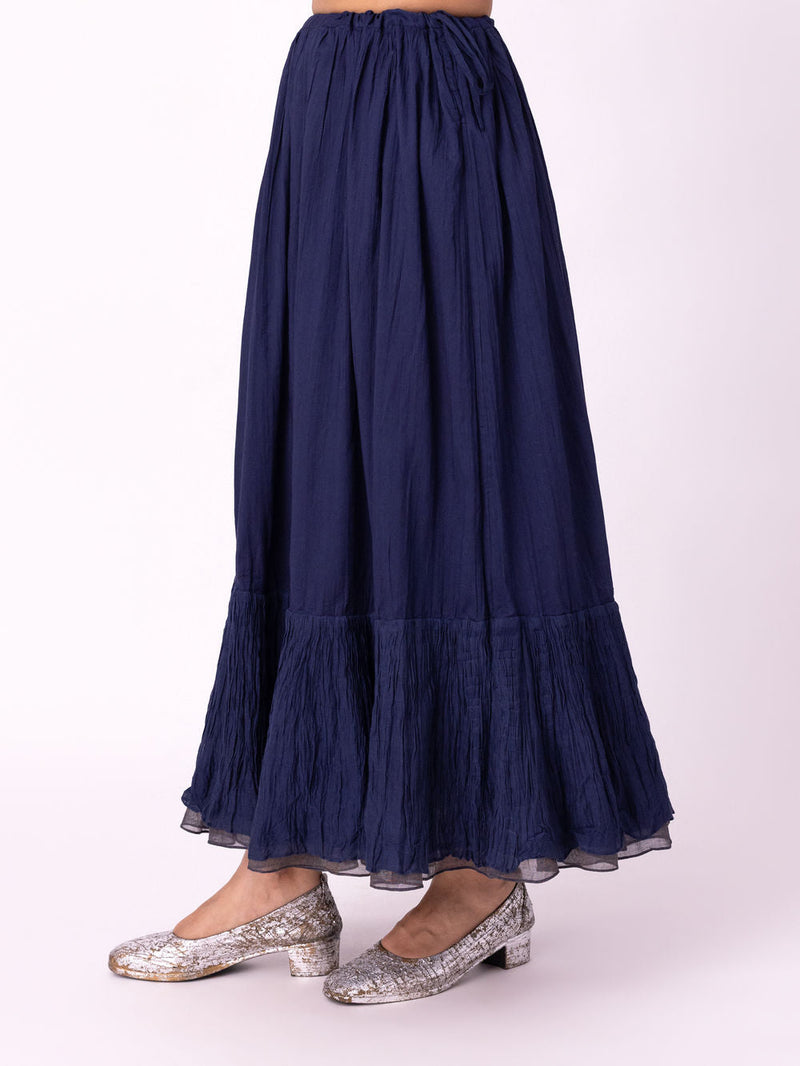 Ghaghra Skirt chanderi lehenga sets by Shades of India in blue for women in Singapore