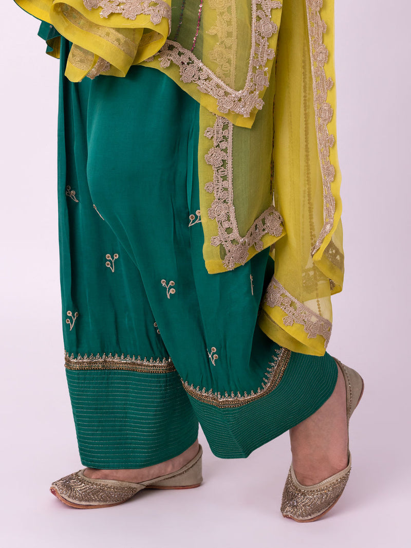 Vadha Dupatta organza dupatta by Shades of India in yellow for women in Singapore