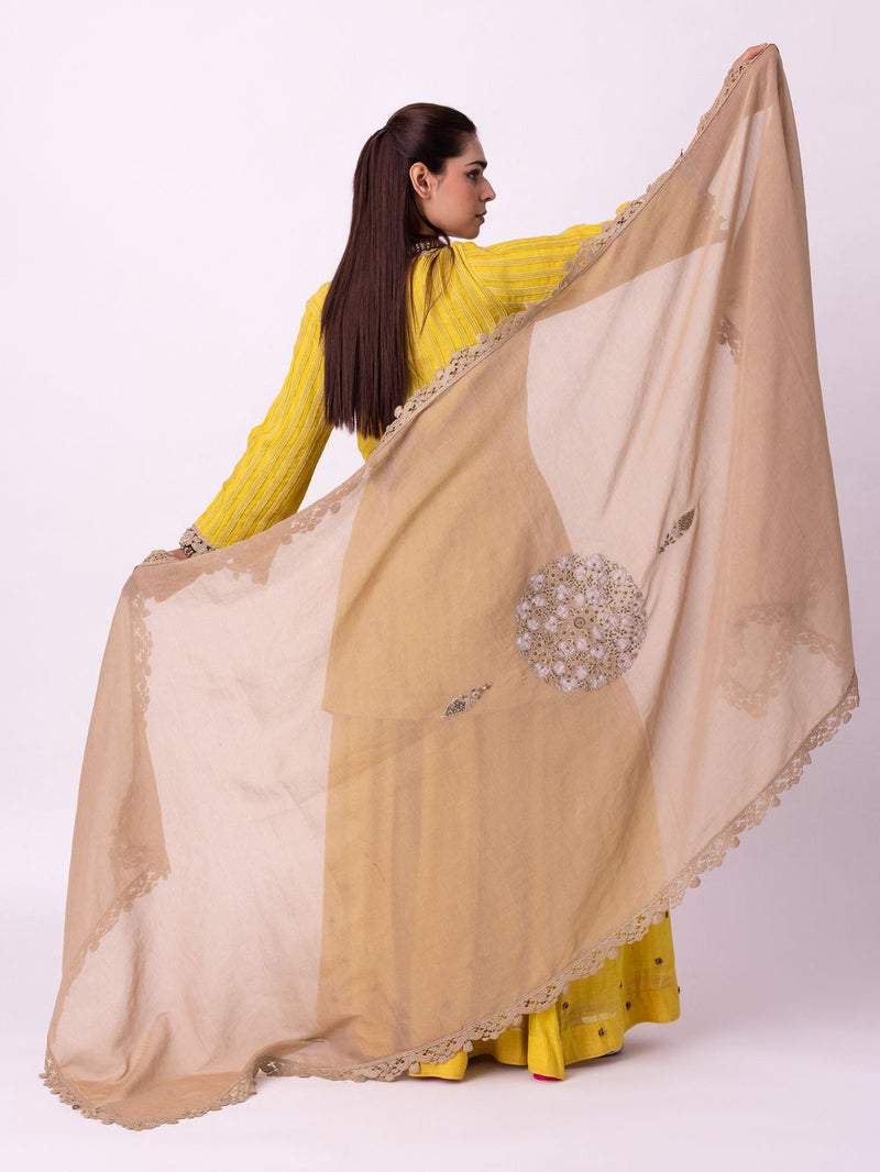 Viyana Dupatta tissue dupatta by Shades of India in grey for women in Singapore