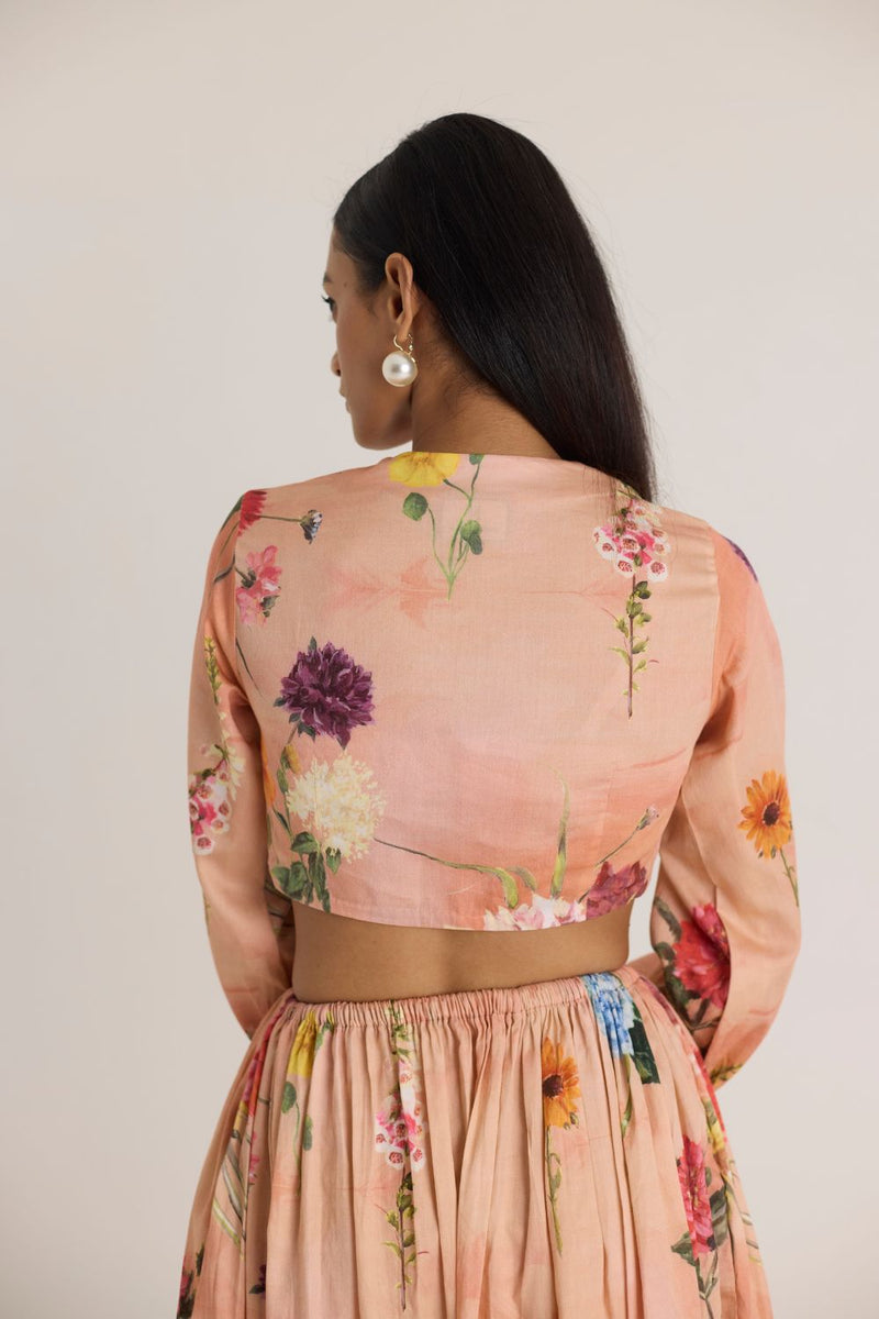 BUTTERCUP BOTH SIDE CUT DRESS satin by Yam in peach color for women in Singapore