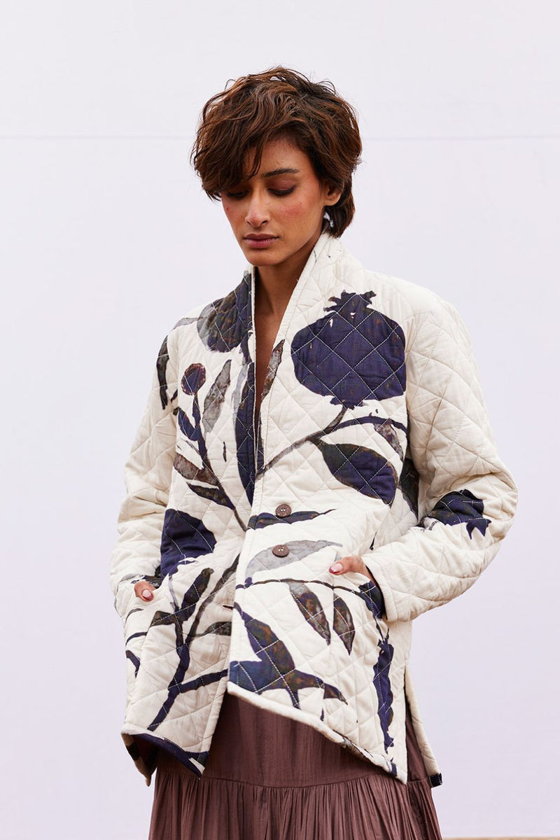 Raven jacket cotton by Khara Kapas in black for women in Singapore