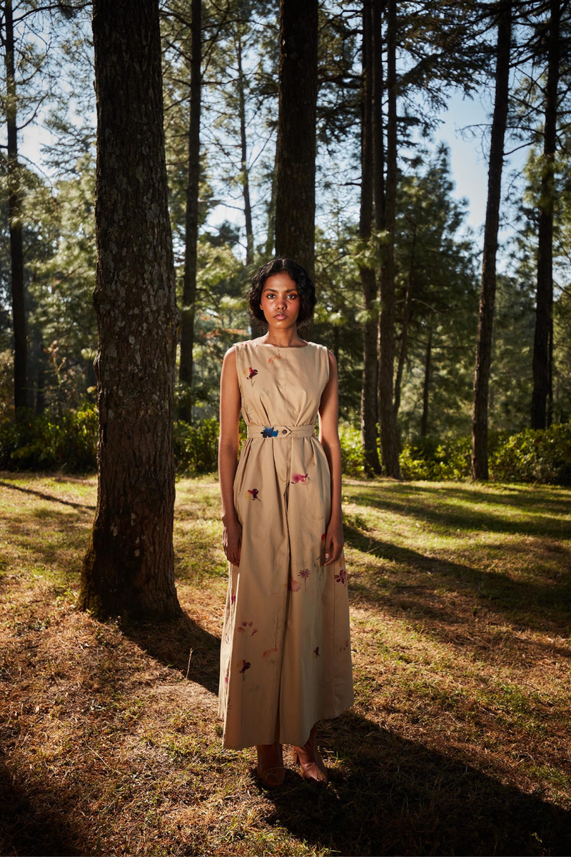 Sandstone Jumpsuit oxford by Khara Kapas for women in Singapore