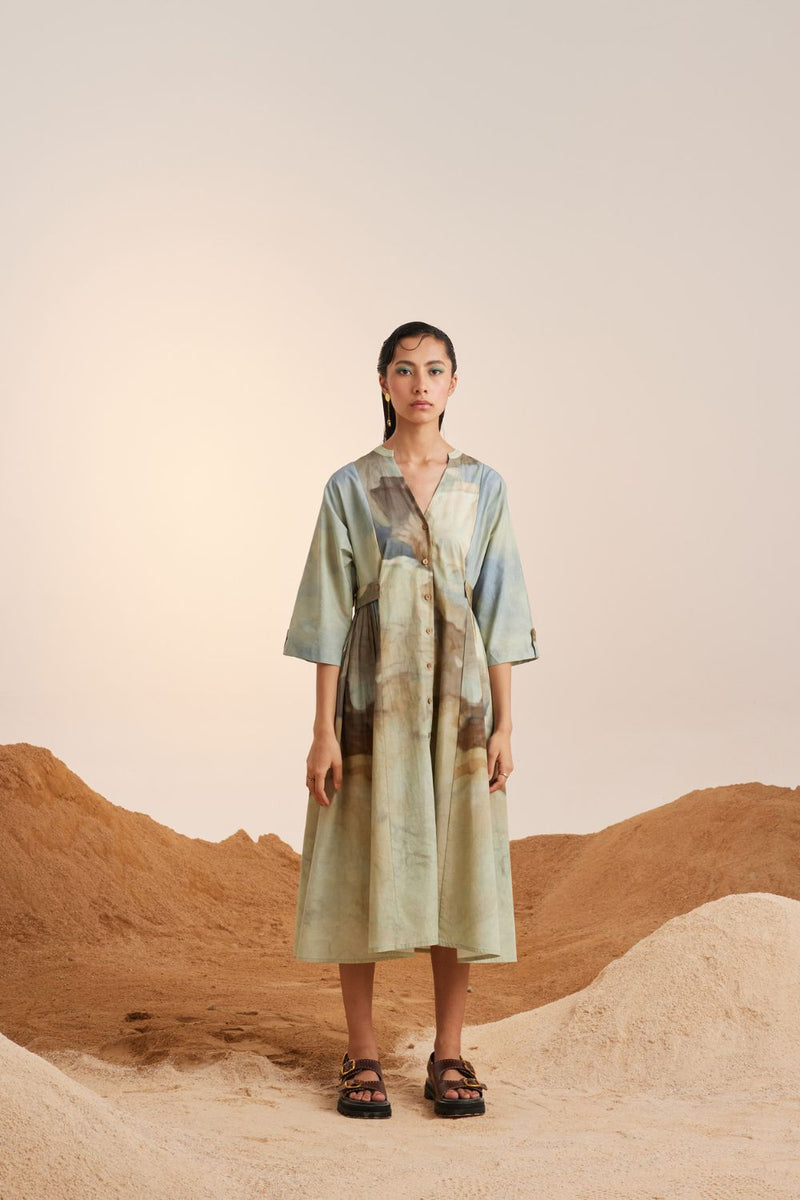 Button Down Dress-Alpine cotton Dress by CORD for women in Singapore