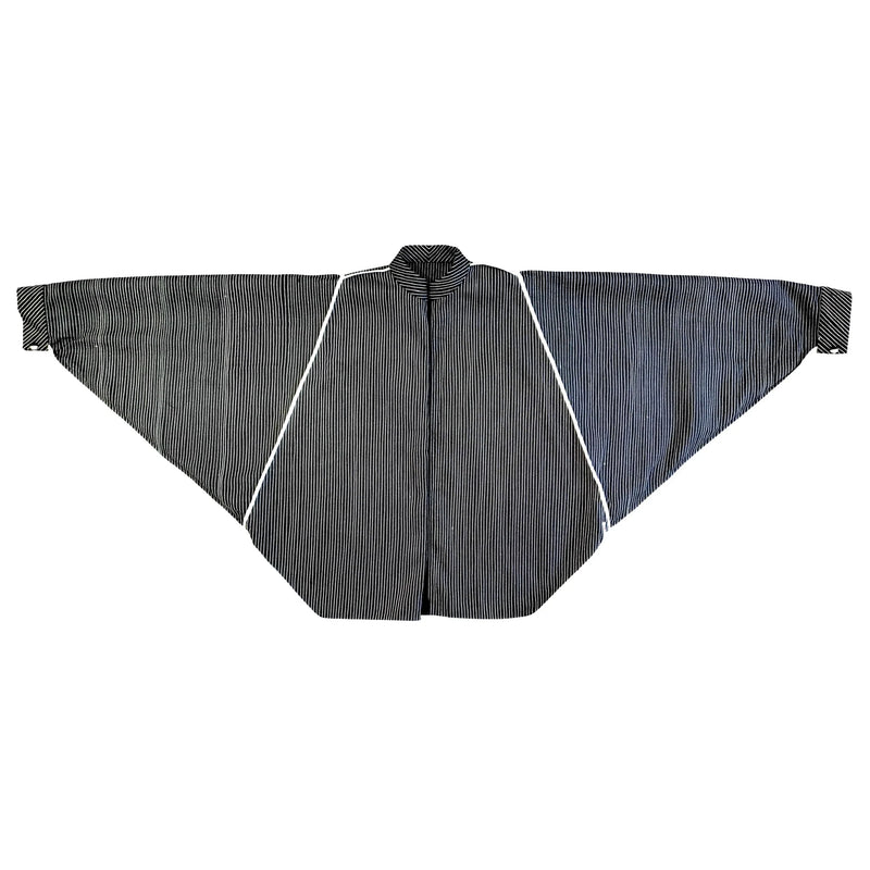 Unisex Tri Bat Jacket cotton by Ka-Sha in black color for women in Singapore