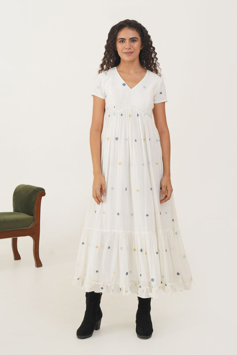 ACACIA DRESS 100% cotton Buy ACACIA DRESS from C&W | Dresses for Women by Indigo Dreams in white color for women in Singapore