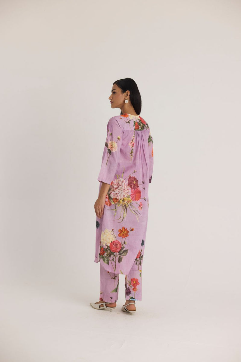GIGGLE BERRY LONG KURTA SET cotton by Yam for women in Singapore
