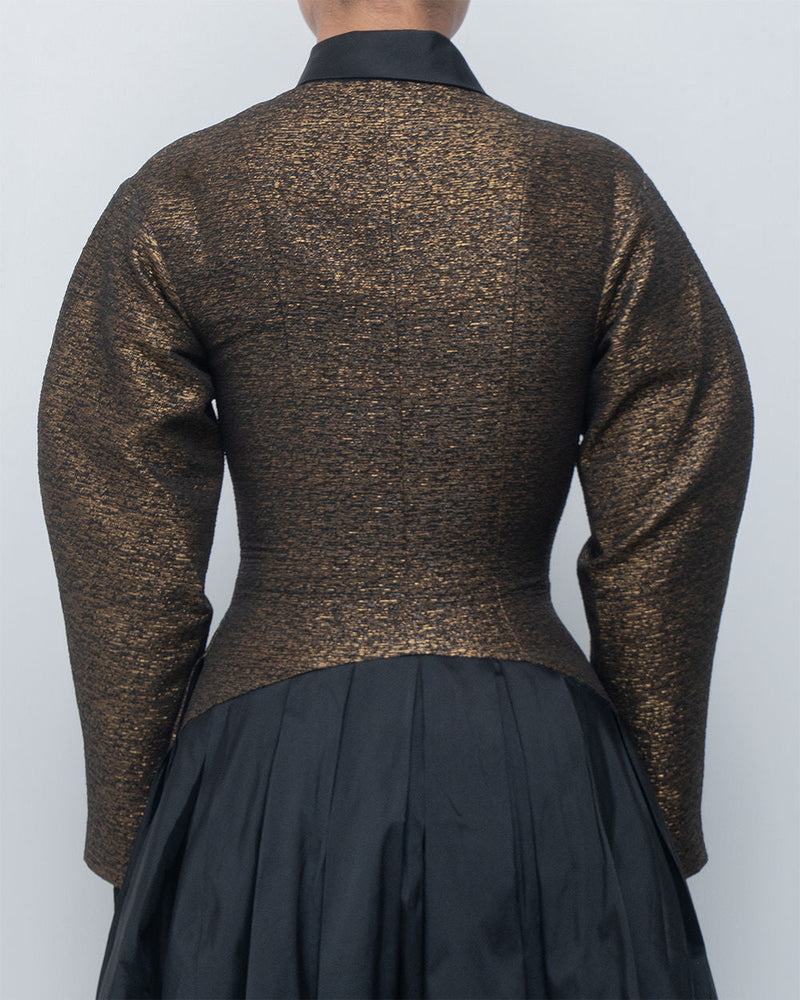 Anyma Dress viscose by Leh Studios in gold, black for women in Singapore