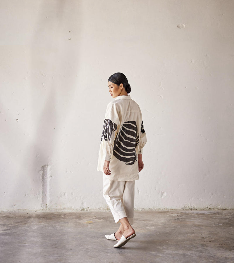 Summer Fling Co-ord set cotton Co-ord Sets by Khara Kapas in white for women in Singapore