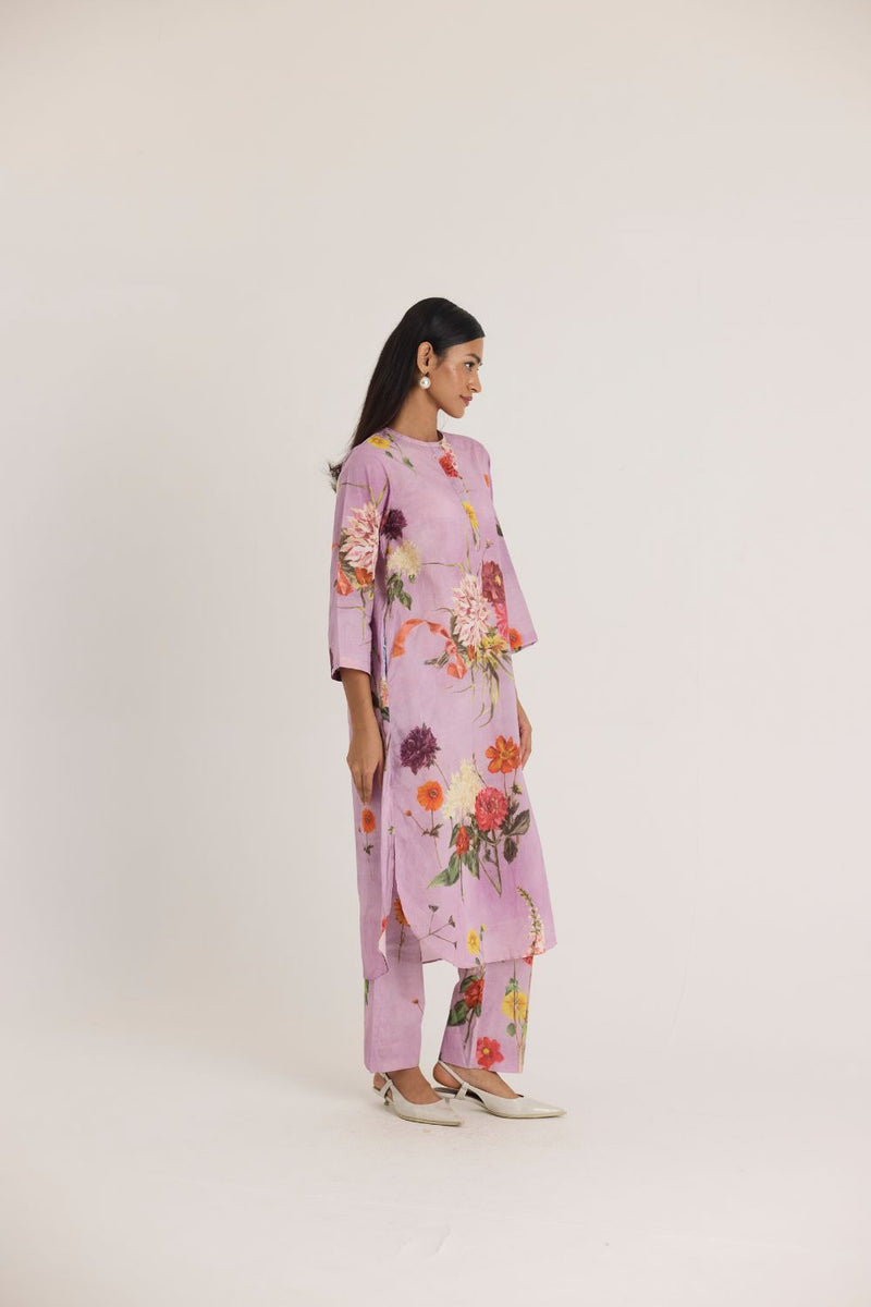 GIGGLE BERRY LONG KURTA SET cotton by Yam for women in Singapore