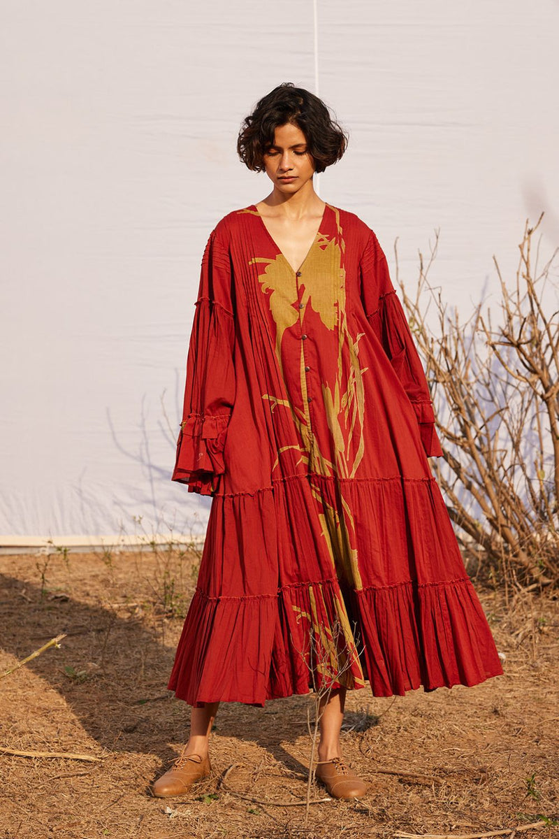 Mahogany cotton by Khara Kapas in red for women in Singapore