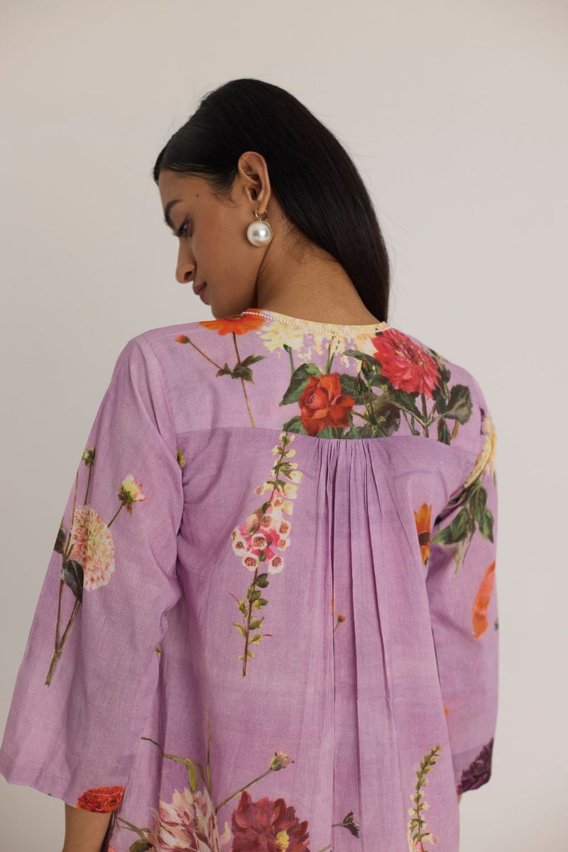 GIGGLE BERRY LONG KURTA SET cotton by Yam for women in Singapore