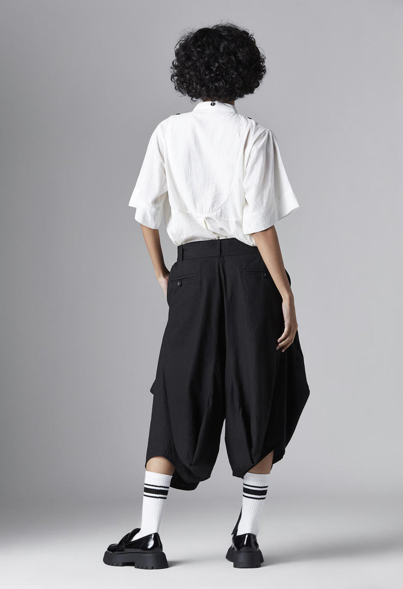 AXEL TROUSERS cotton Pants/Trousers by Chola in black color for women in Singapore