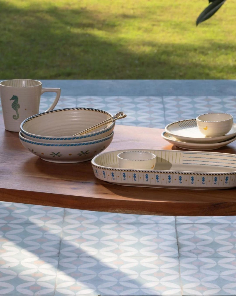 Mirissa Oblong Platter linen by Gado Living for in Singapore