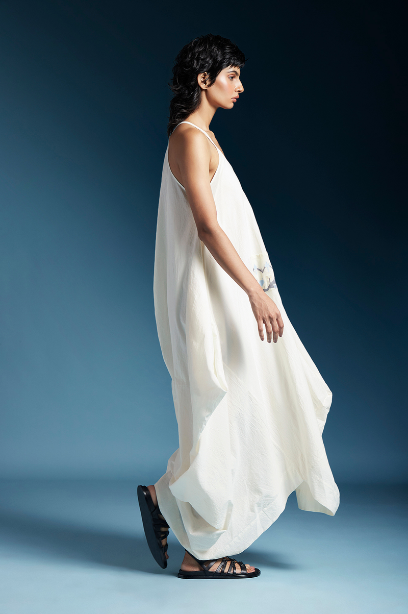 Amanda Dress-White cotton by Chola in white color for women in Singapore