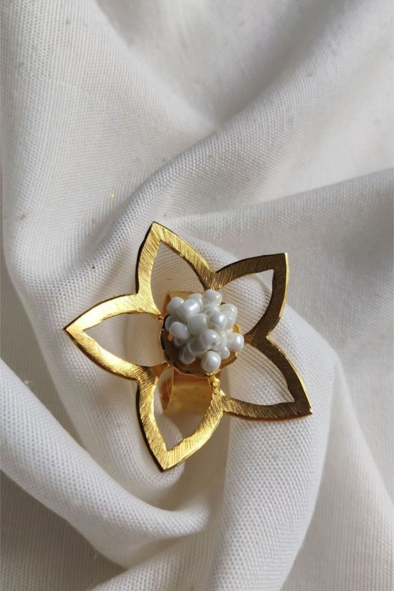 Flower Frame Ring by Aarjavee for women in Singapore