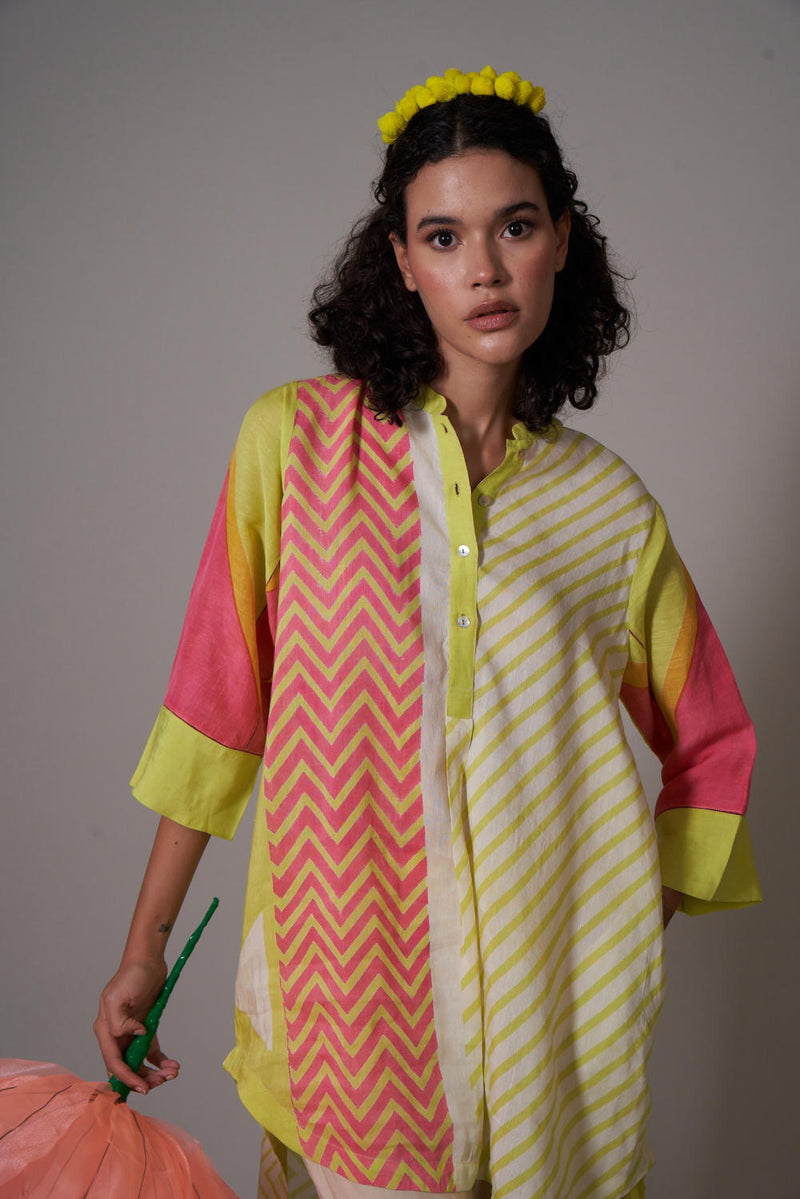 Kosumosu linen kurta set