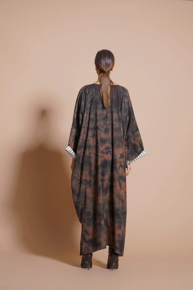 Truffle Dress cotton matty dresses by Stoique in brown for women in Singapore