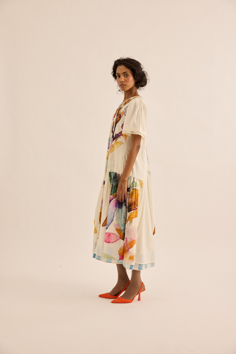 Petaline Dress mul dress by Khara Kapas in multicolor for women in Singapore