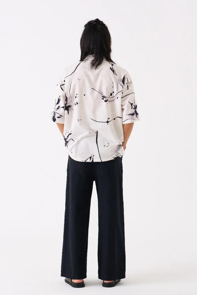 FLORAL RESORT WEAR SHIRT - WHITE by THREE Men for men in Singapore