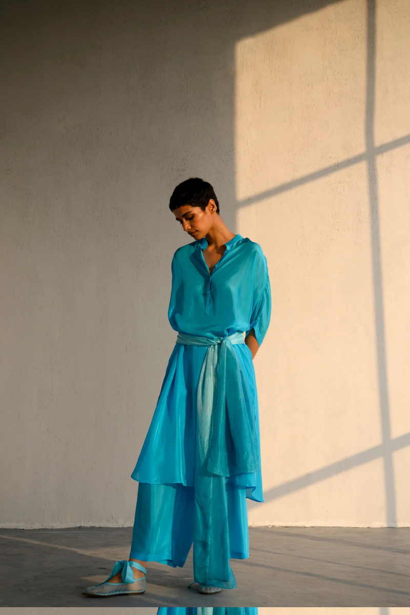 VIRYA SILK KURTA SET silk Buy VIRYA SILK KURTA SET from C&W | Light Kurta Sets for Women by Ituvana for women in Singapore