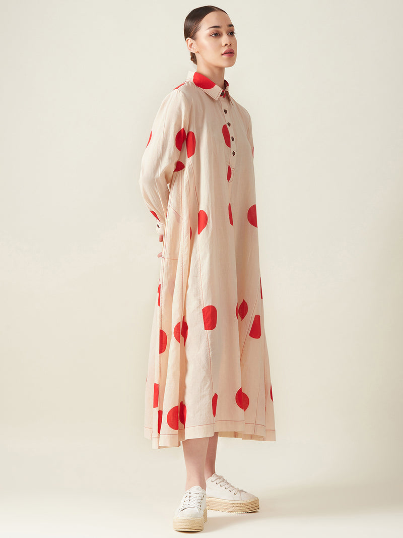 Polka Dress cotton Dresses by Aavidi for women in Singapore