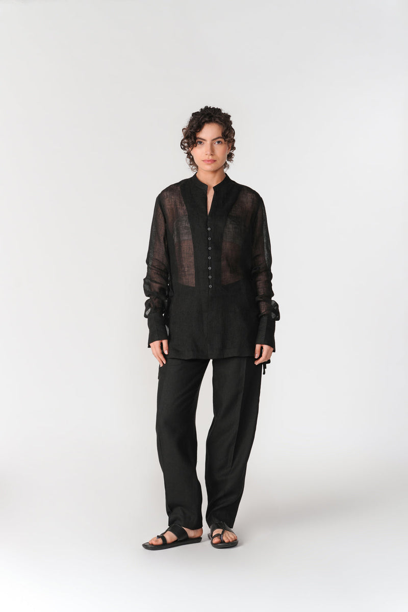 Single Pleat Barrel Pants pant/trouser by Turn Black in black for women in Singapore