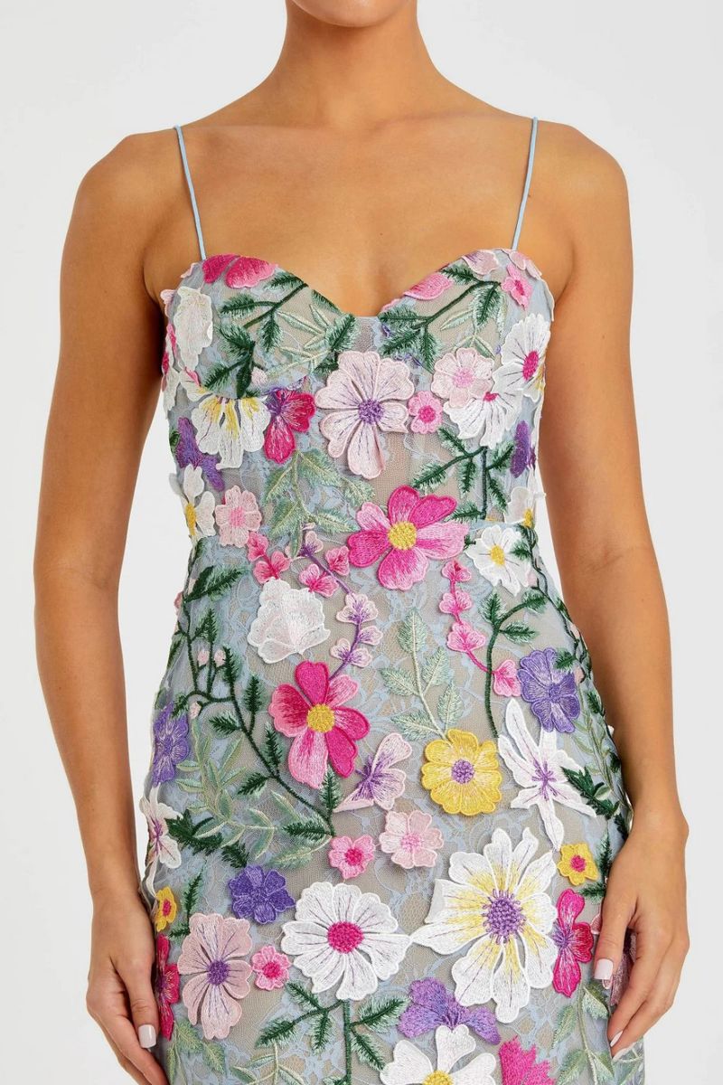 68897-Bustier Gown-Sage Multi mul by Mac Duggal in multi color for women in Singapore