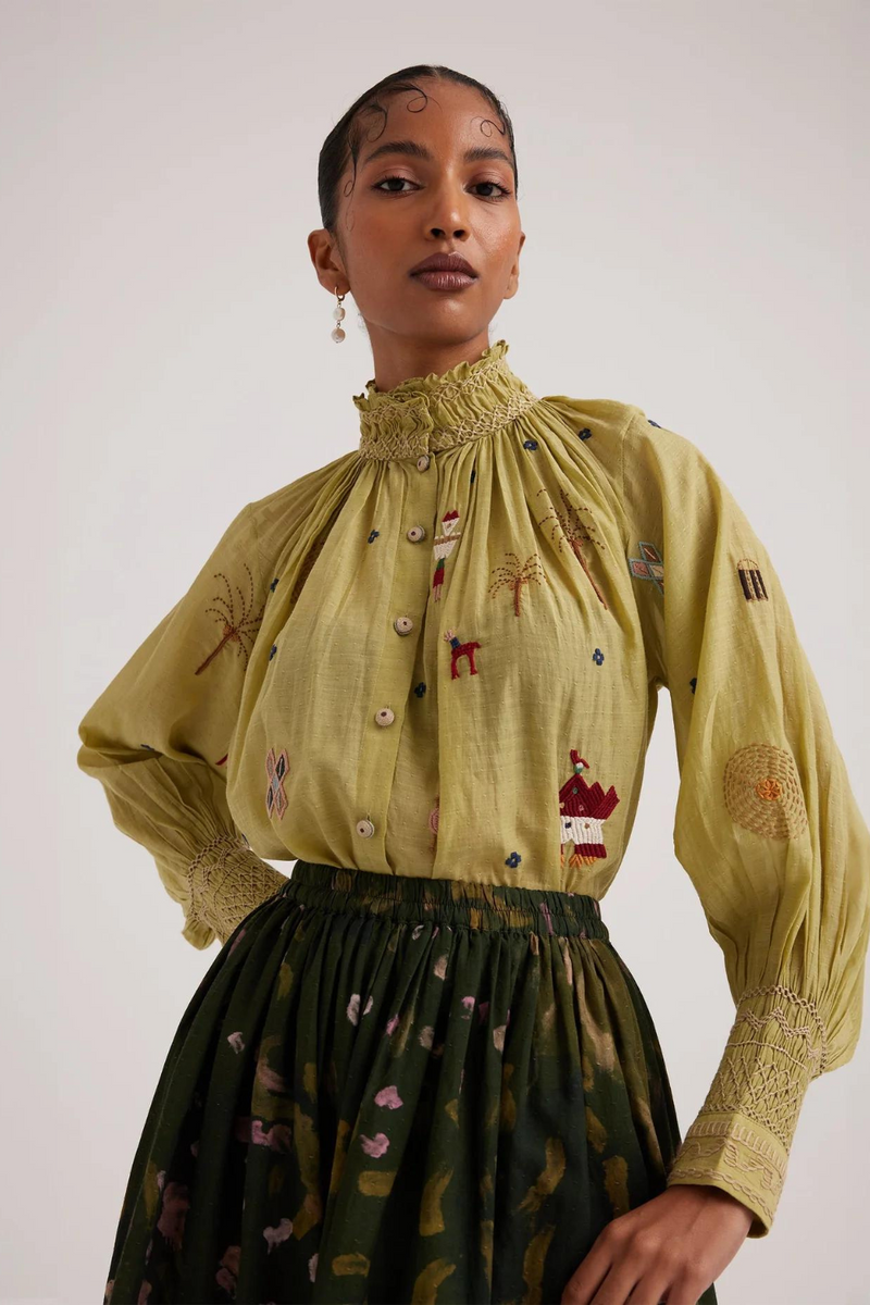 Farmer Top-Folk Green cotton by CORD for women in Singapore