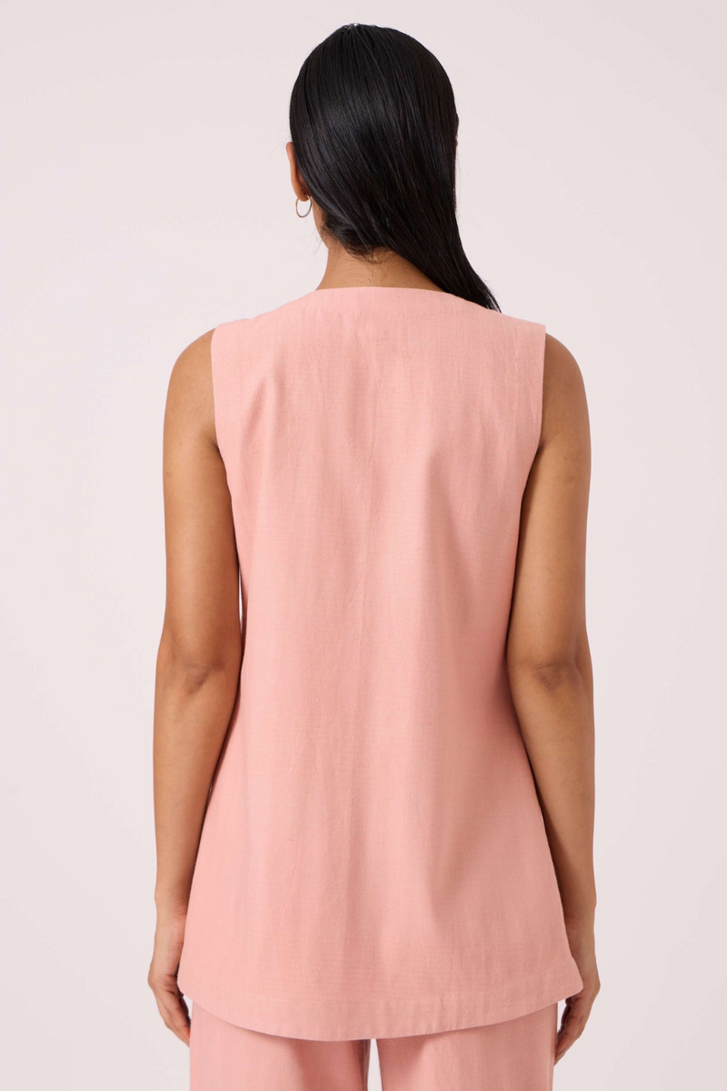 Karenin Pink Handwoven Top cotton by The Summer House in pink color for women in Singapore