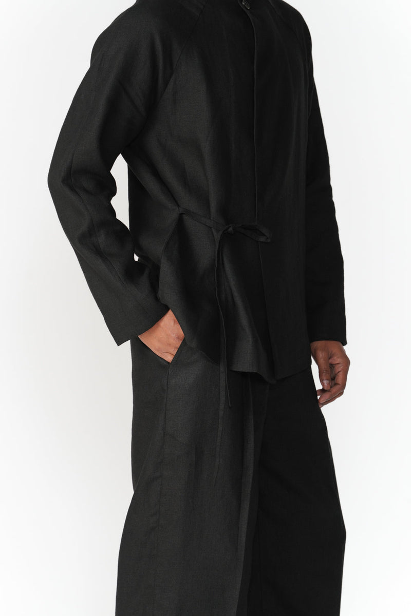 Tattva Set co-ord set by Turn Black in black for men in Singapore