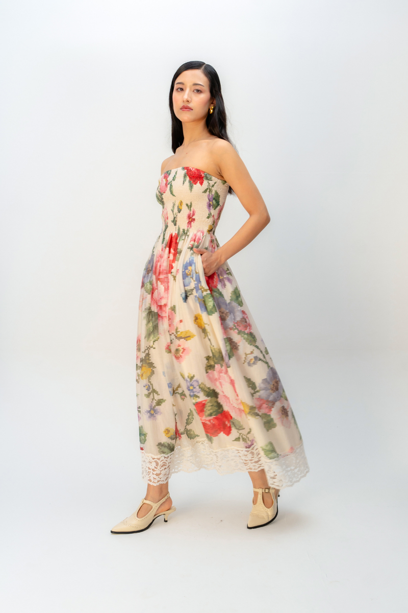 APRICOT VEIL DRESS mul dress by Ode to Odd in multi for women in Singapore