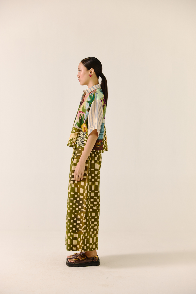 Ava Set + (Wide Leg Pant) - Alice linen by CORD for women in Singapore