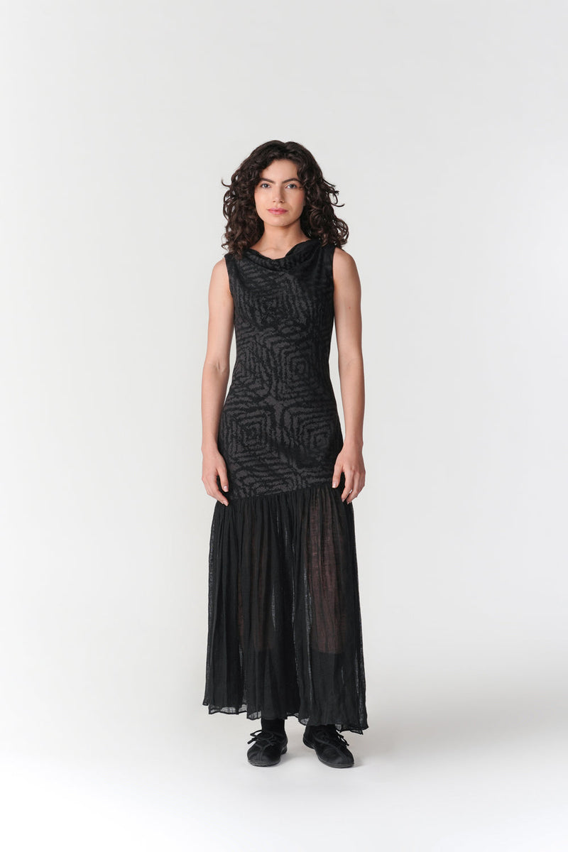 Cowl Neck Bias Dress dress by Turn Black in black for women in Singapore